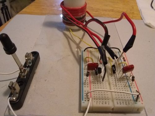 Image: This is the latest setup for the dual primary circuit, with the #16 primary wire, still treading water...