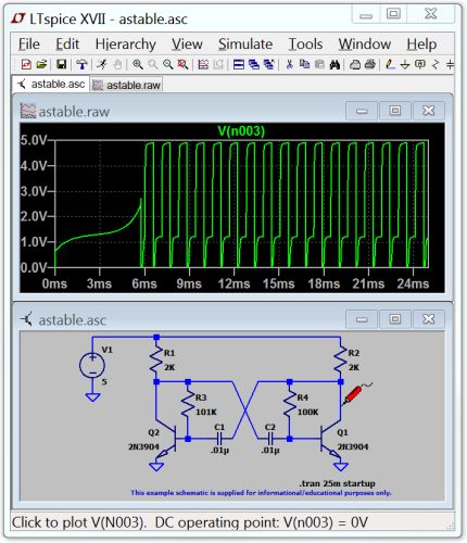 Image: Example of an LTSpice simulation, from ltwiki...