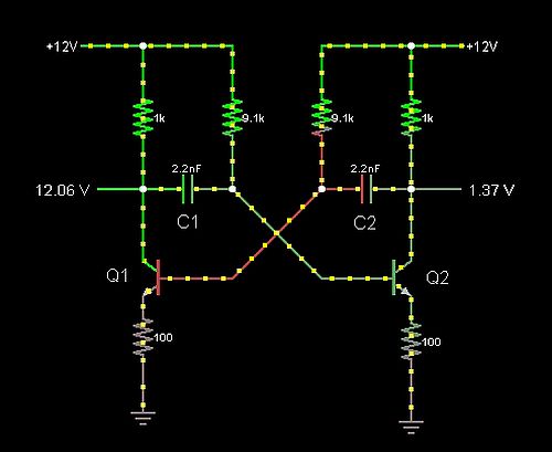 Image: The tank driver circuit on the Java app CircuitMod...
